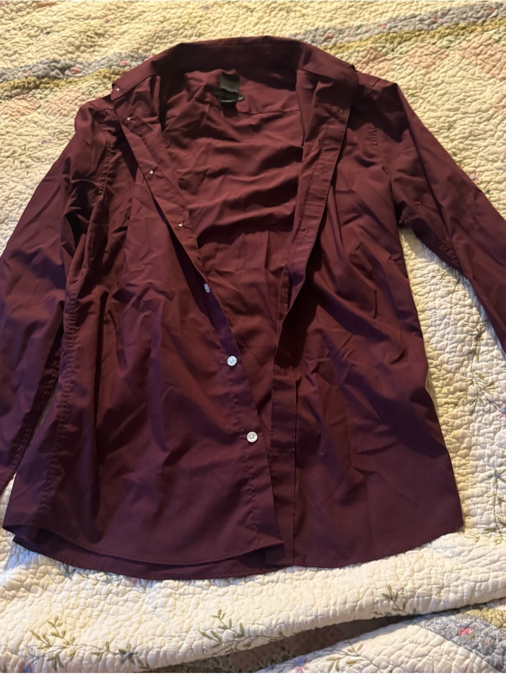 H&M Men's Burgundy Dress Shirt